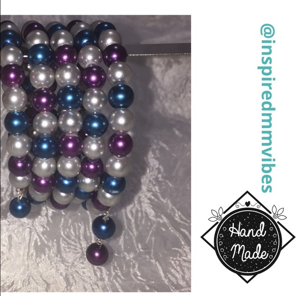 Memory wire blue / purple bracelet - Picture 1 of 12